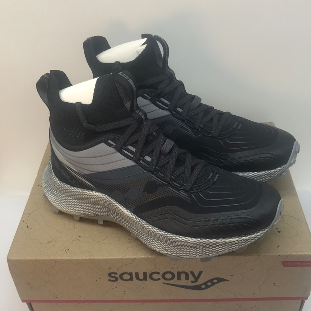 Saucony Endorphin Trail Mid  Mens Black Athletic Hiking Shoes Size 7